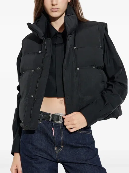 Pikowana kamizelka puchowa Dsquared2 czarna