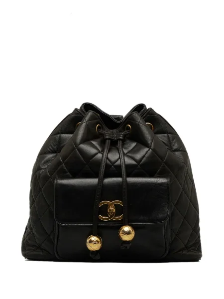Prošívaný diamant batoh Chanel Pre-owned černý