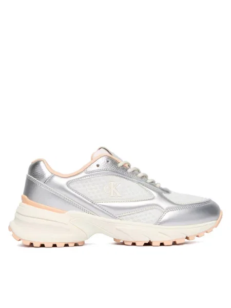 Tenisice Calvin Klein Hike Runner Lace Up Mesh Mix Met Srebrna