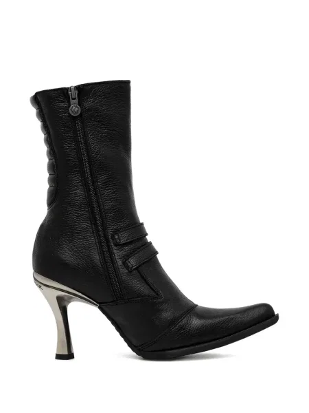 Botine New Rock cu cataramă negru
