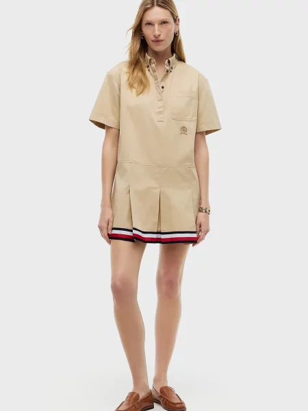 Джинсова сукня Tommy Jeans бежева