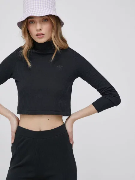 Adidas Originals longsleeve Trefoil Moments czarna