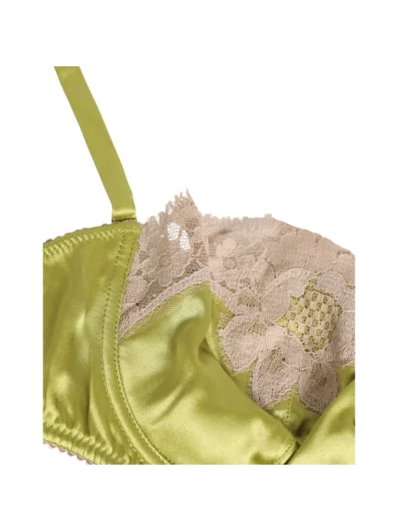 Lniana biustonosz balkonetka Dolce And Gabbana zielona