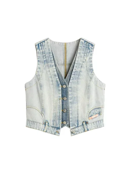 Desigual Vestă deschis albastru