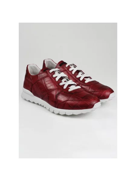 Sneakersy Kiton skórzane czerwone