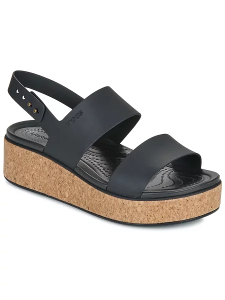 Sandály Crocs Brooklyn Cork Low Wedge black/black černé
