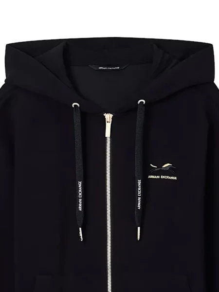 Hoodie Armani Exchange με κέντημα μαύρο