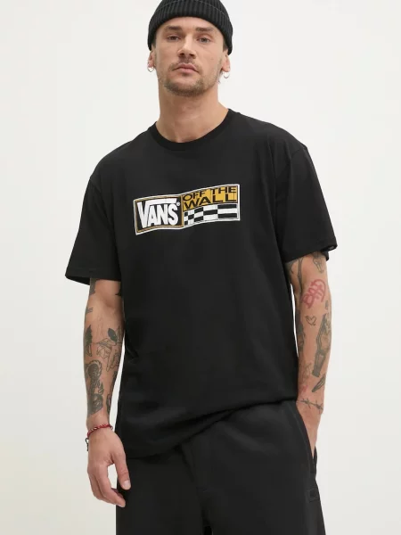 Тениска Vans с принт черно