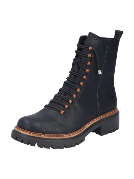 Botine Rieker cu șireturi negru