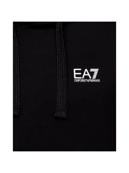 Bluza z kapturem Ea7 Emporio Armani z kapturem z logo czarna