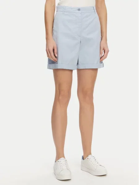 Kratke hlače iz tkanine Tommy Hilfiger modra