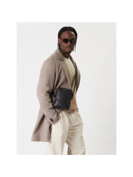 Usnjena torbica za okoli pasu Karl Lagerfeld K/LOOM črna