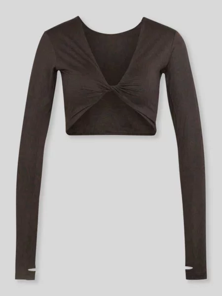 Bluzka z długim rękawem o kroju skinny fit do sportu z nadrukiem z logo Adidas Training czarna