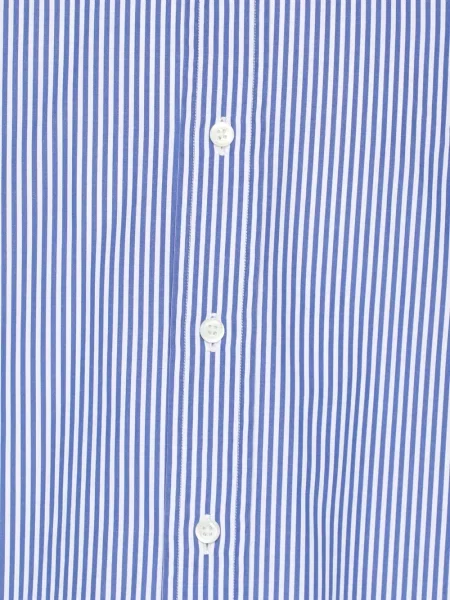 Копринена блуза Polo Ralph Lauren бродирана на райета розово