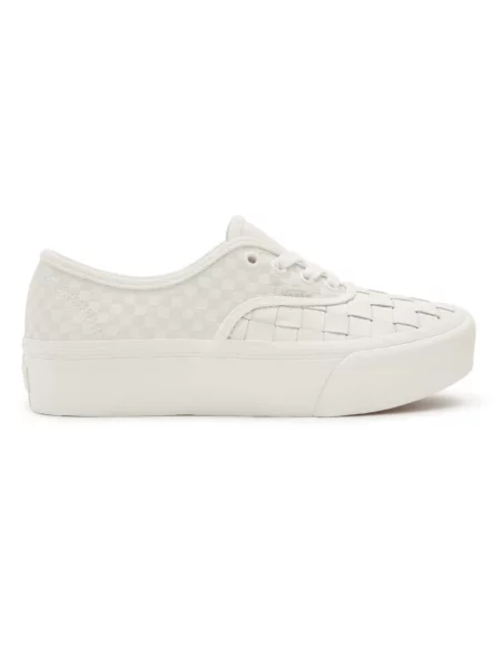 Sneakersy Vans Authentic skórzane na platformie białe