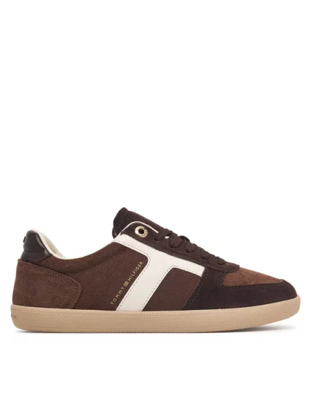 Tommy Hilfiger Sneakersy Th Tribeca Sneaker Suede brązowy