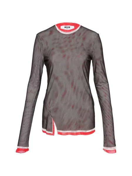 Top Msgm plasă negru
