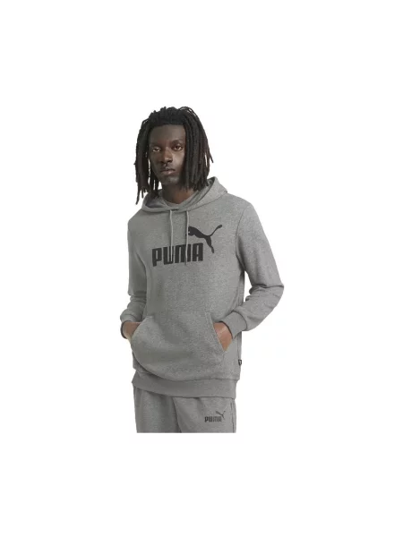 Mikina PUMA Essentials Big Logo Hoodie TR medium gray heather šedá