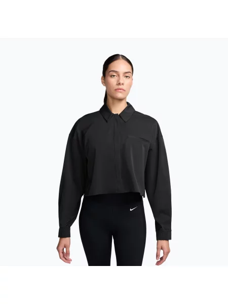 Tricou de antrenament pentru femei Nike PerfectStretch black/dark smoke grey negru