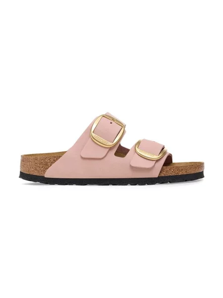 Birkenstock papuci din nubuc Arizona Big Buckle roz
