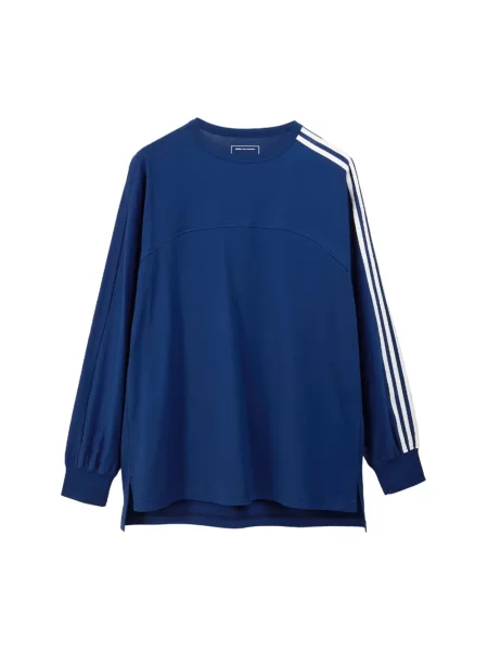 Koszulka sportowa Adidas w paski niebieska