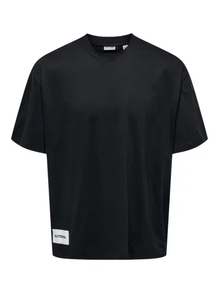 TOM TAILOR Tricou Lale negru alb