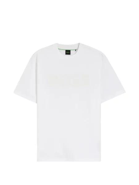 Tricou Boss cu imagine alb