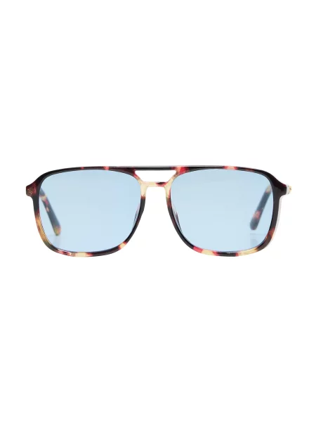 Bershka Ochelari de soare albastru deschis / galben / roz închis negru