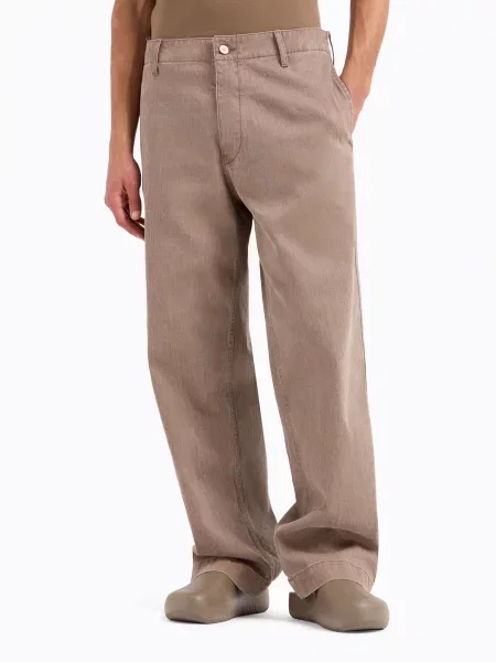 Широкі джинси Emporio Armani коричневий