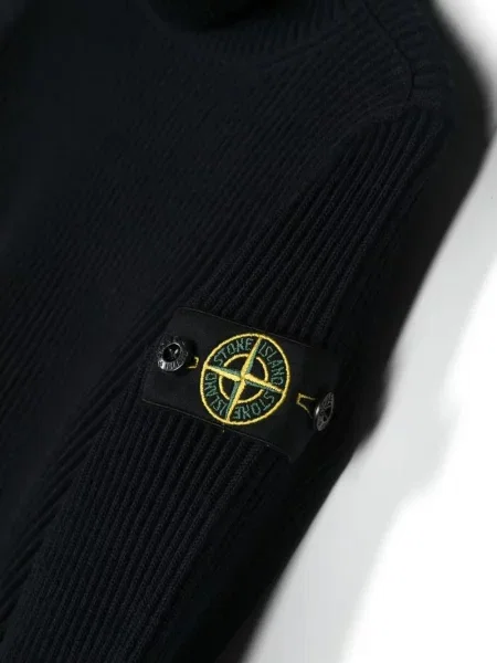 Sweter z golfem dziecięcy Stone Island niebieski