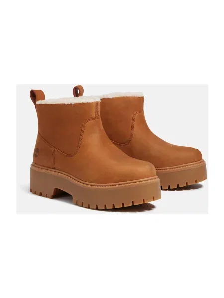 Botki Timberland skórzane brązowe