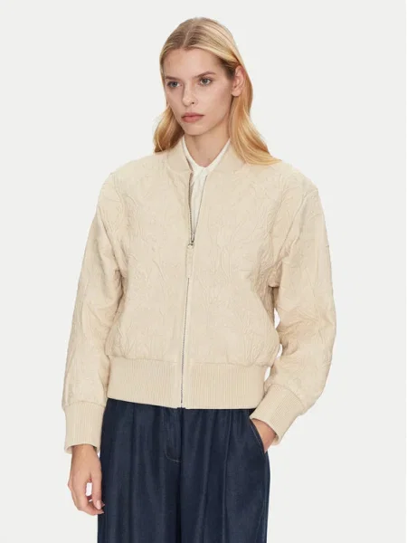 MUNTHE geaca bomber de piele FERRIL bej