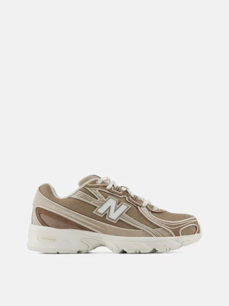 Кожаные повседневные кроссовки New Balance коричневые