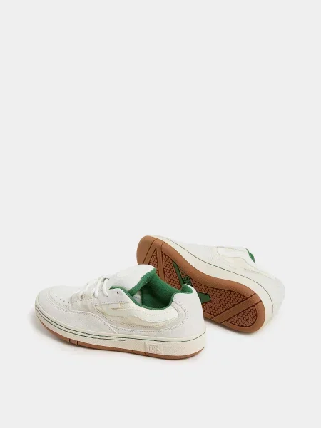 Замшевые кроссовки Vans белые