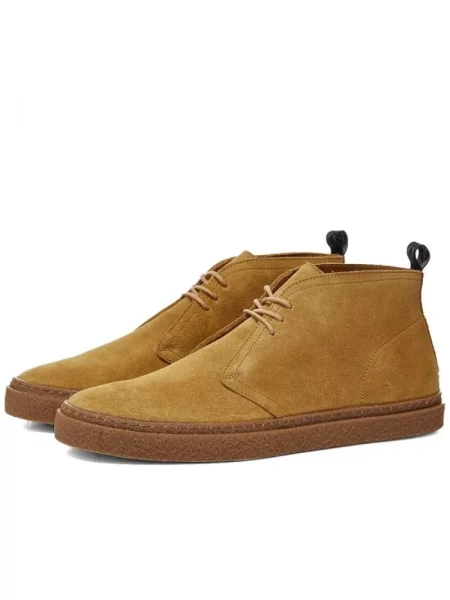 Botki Fred Perry zamszowe brązowe