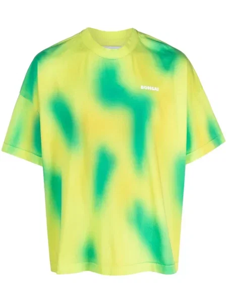 Tricou Bonsai cu imagine cu imprimeu abstract verde