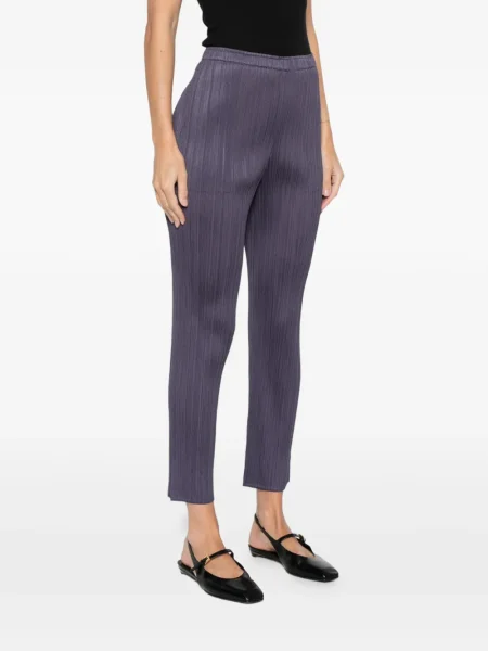 Pantaloni Pleats Please Issey Miyake plisate gri