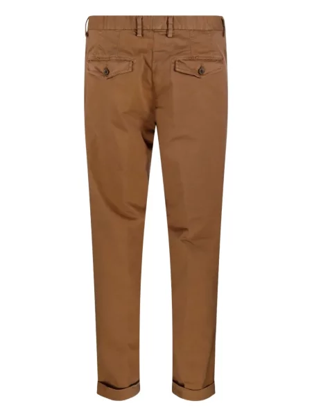 Pantaloni Myths plisate maro