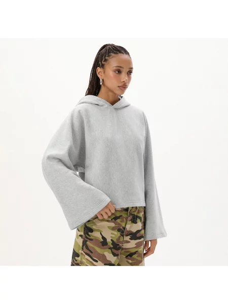 Cropp худі light grey чорне