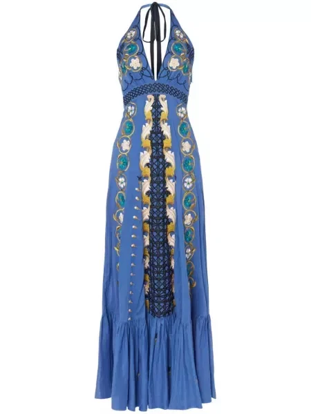 Rochie maxi Temperley London albastru