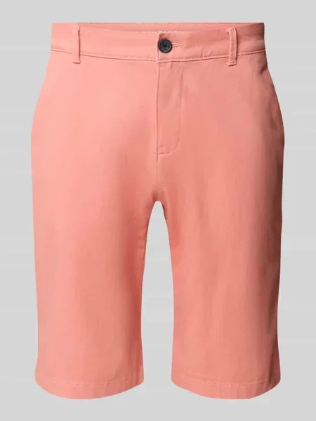 Szorty chinosy o kroju slim fit z mieszanki bawełny Tom Tailor różowe