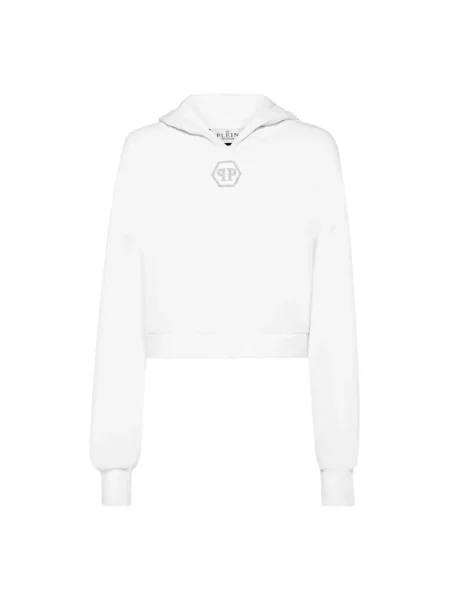 Bluza z kapturem Philipp Plein z kapturem biała