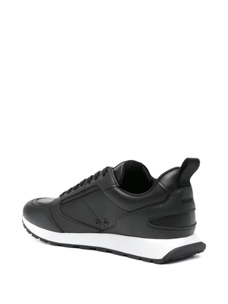 Sneakerși Hugo din piele cu imagine negru