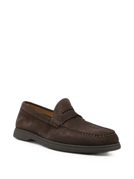 Chiloți Boss din piele de căprioară slip-on maro