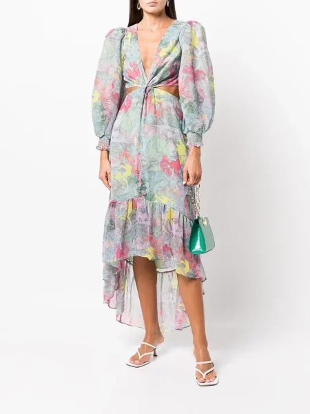 Kostiumas maksi maxi suknele Alice + Olivia žalia