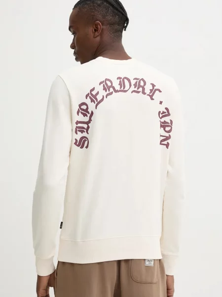 Superdry melegítőfelső férfi nyomott mintás bézs