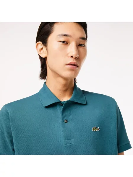 Lacoste Koszulka Polo Oryginał Petit Piqué niebieska