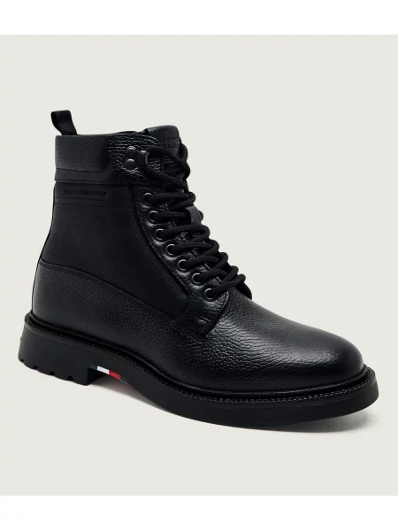 Tommy Hilfiger Bakancs Corporate Casual Mix W Wpm Boot fekete