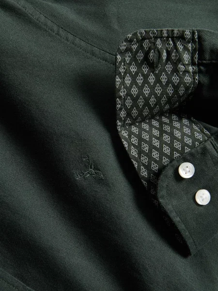 Reserved Сорочка slim fit із високим вмістом зелений