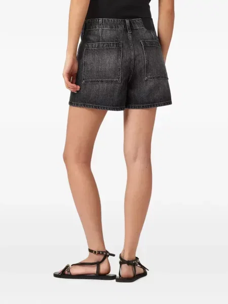 Дънкови шорти Allsaints черно